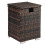 Resenkos Rattan Side Table with Storage Brown 1-Tier 3