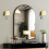 EDX Arched Wall Mirror 20 x 30 in Black Aluminum Frame 1