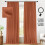 Thermal Sliding Door Curtains Linen Burnt Orange 1 Panel 1