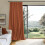 Thermal Sliding Door Curtains Linen Burnt Orange 1 Panel 2
