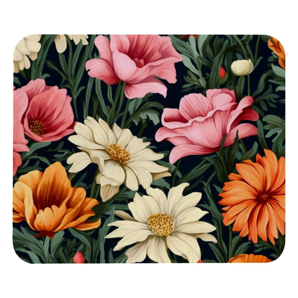 Floral Flower Mouse Pad Cloth With Rubber Base 972899361985