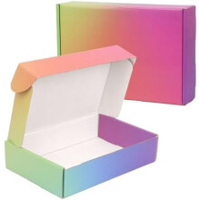 9x6x2 Shipping Boxes for Small Business, 30 Pack Colorful Corrugated Cardboard Boxes for Shipping Mailing