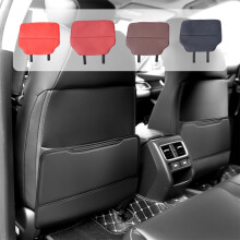 Car Rear Seat Protector Synthetic Leather with Storage