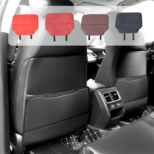 Car Rear Seat Protector Synthetic Leather with Storage