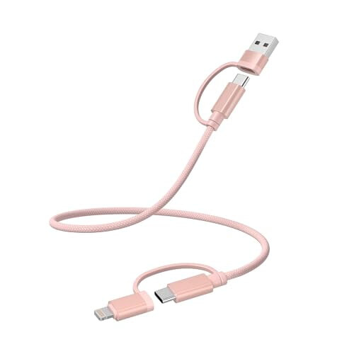 Καλώδιο USB-C σε USB-C 4 σε 1 (1 πόδι, 60 W), με μετατροπέα USB-A και υποστήριξη iOS/USB-C. Συμβατό