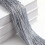 Silver Beaded Curtain Polyester 100 x 200 cm 6