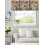 Cortina de linho com estampa de flores silvestres da fazenda, 42x18 polegadas 3