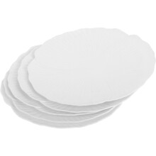 Lot de 5 assiettes plates en porcelaine blanche pour la vaisselle