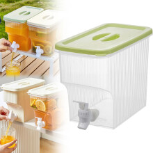 Distributeur de boissons pour réfrigérateur de 1 gallon avec robinet – Récipient à boissons en plastique étanche pour thé glacé, limonade,