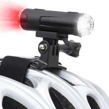 Nabíjateľné predné a zadné svetlo na cyklistickú prilbu, vodotesné s krytím IP66, 5 režimov, upevnenie na držiak, kompatibilné so