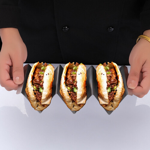 Tacoholder i rustfrit stål 21,5 cm 2