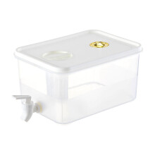 Distributeur de boissons transparent étanche de 3,8 litres avec robinet pour jus et thé glacé – Réfrigérateur, extérieur, fête, famille –