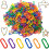 620 τεμάχια πλαστικοί κρίκοι αλυσίδας Rainbow C-Clips για κούνια πουλιών, παιχνίδι 1