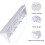 Witte PVC wandplank met haken 45x11x9cm 5