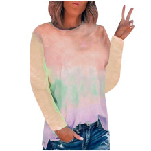 Blusas de manga larga con cuello redondo para mujer, estilo casual elegante, estampado floral de otoño para mujer