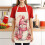 Kerstschort van polyester met kerstmanprint (1 stuk) 5