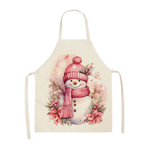 Kerstschort van polyester met kerstmanprint (1 stuk) 1