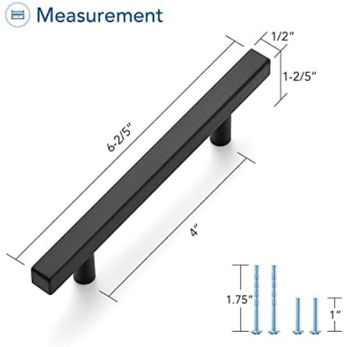 Matzwarte kastgrepen 127 mm 30-pack 1