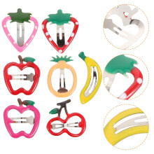 FRCOLOR14pcs Pinzas para el cabello con forma de fruta para niñas. Evitan el cabello desordenado en la vida diaria de las adolescentes.