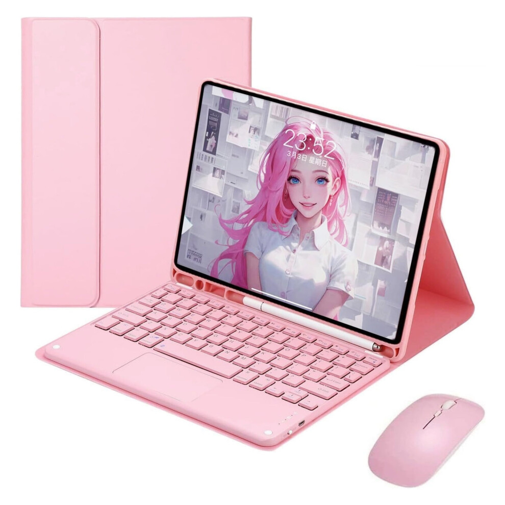Slim Keyboard Case Compatible With Ipad 3Rd Gen, Ipad Pro 10.5" (2017/2019), Detachable Stand, Built-In Touchpad & Pencil Holder 9180479577676