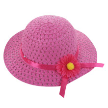 Sombrero de sol para bebés y niños, lindo sombrero de paja de verano con flores para niñas, sombrero de playa con girasoles de ala ancha, lindo