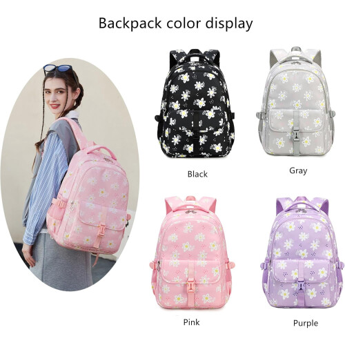 Daisy Print Backpacks School Backpack Elementary School Bags Backpacks 2