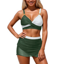Bescheidene Badeanzüge für Damen, zweiteilige Tankini-Sets, Bikini-Sets, ideal für Sommer und Frühling, Strand, Poolparty und Schwimmen