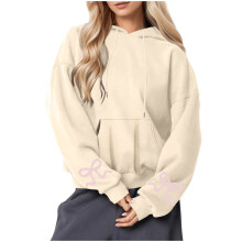 Damen-Hoodies, lässig, mit Weihnachtsmotiv, Rundhalsausschnitt, langen Ärmeln, locker geschnitten, Größen S-2XL