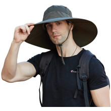 Leotruny Super Wide Brim Bucket Hat UPF50+ Waterproof Sun Hat for Fishing Hiking Camping
