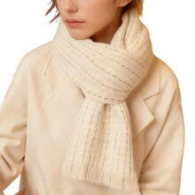 Cachecol de inverno feminino para clima frio, grosso, para o pescoço, quente e macio, com estampa xadrez colorida, branco.