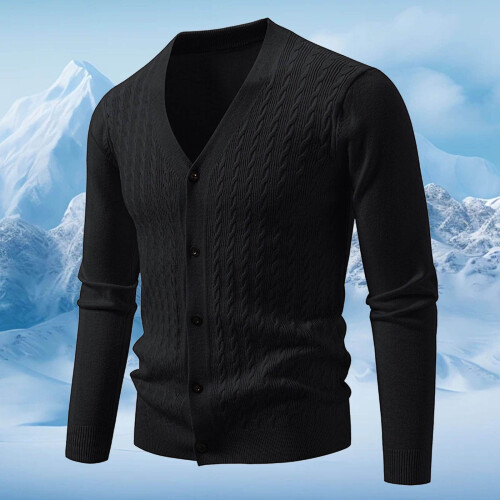 Hässliche Weihnachtspullover für Herren, V-Ausschnitt, Jacquard-Strickjacke 1