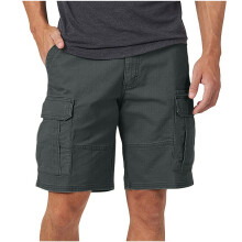 Bermuda Cargo Masculina com Bolso, Cor Sólida, Casual, Cinco Pontos, Tamanhos S-3XL