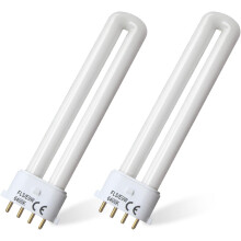 Bec felinar camping FLS/E9W6400K, înlocuire pentru bec fluorescent de 9W, soclu 4 pini 2G7, dimensiune specială de 5,5 inch, 6400K (2 buc.)