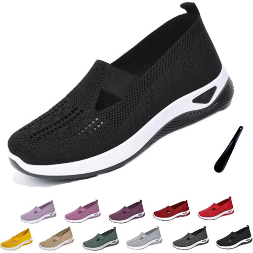 Γυναικεία υφαντά ορθοπεδικά slip-on αθλητικά παπούτσια Orthowalkway – Αναπνέοντα, με