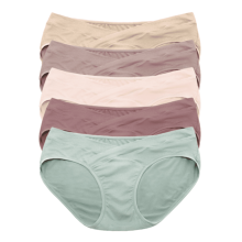 Calcinha biquíni para gestantes e pós-parto, pacote com 5 unidades (cores pastel sortidas, tamanho pequeno)