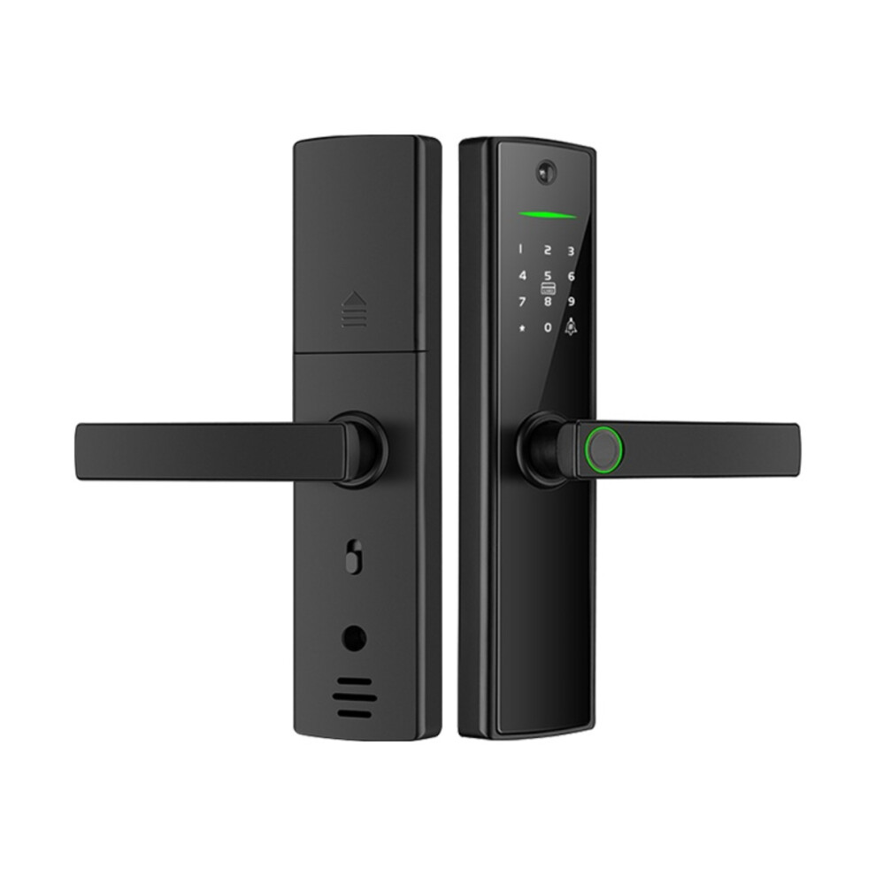 Photos - Door Lock Tuya WiFi Smart  with Peephole, Fingerprint, Password, and Key Access for Indoor Wooden Doors VL-RF5161-11D