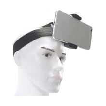 Kopfhalterung für Smartphone, Kopfgurt für GoPro Hero, Verstellbarer Kopfbandhalter mit Clip für Sportkamera Smartphone Universal