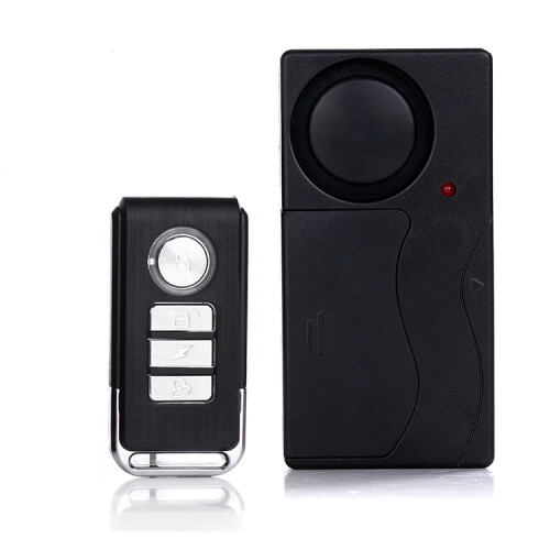 Alarme de vibration sans fil avec télécommande 110 dB Black