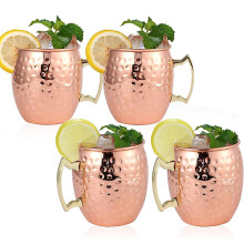 Elegantes Cocktailglas aus gehämmertem Kupfer  M