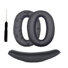Náhradní náušníky a sada hlavového mostu kompatibilní se Sony WH-1000XM2 / MDR-1000X - Náhradní díly Black