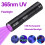 Mini365nm UV Flashlight USB Rechargeable Fluorescent Agent Detection Lamp 6