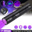 Mini365nm UV Flashlight USB Rechargeable Fluorescent Agent Detection Lamp 4