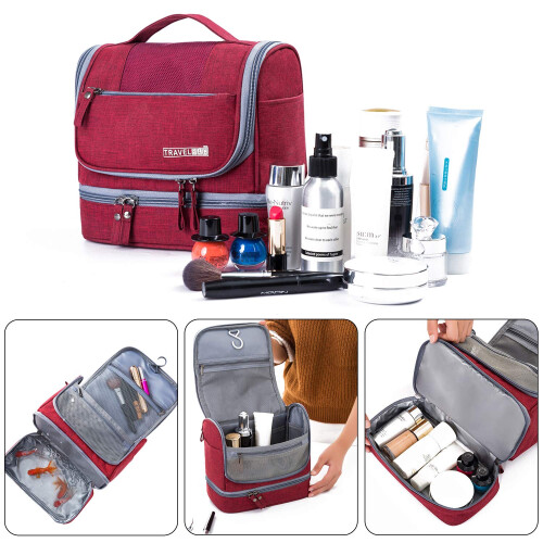 Bolsa de higiene suspensa com separação seco/molhado e tecido Oxford 600D Black 2
