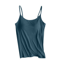 Elabch Tanktops met ingebouwde bh voor dames in grote maten, verstelbare spaghettibandjes, basic ondershirt met ingebouwde bh, maat S-4XL