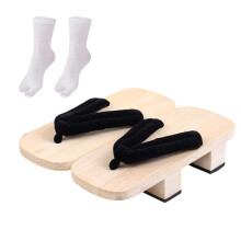Japanese Wooden Clogs Japan Shoes Geta Shower Sandals Traditional Flip Flops Men 38
