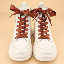 3Pairs | Luxurious Double-Sided Silk Satin Shoelaces - Shiny, Durable, Soft Glossy Polyester Flat Webbing for a Fashionable Touch