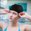 Elastic Black PU Swimming Hat Water Resistant Swim Accessory 3