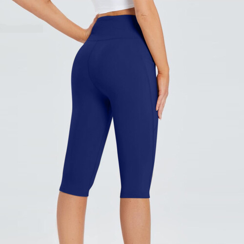 Dames wandelcapri's, sneldrogende, effen cargo cropped yogabroek 2