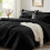 Ensemble de couette 7 pièces en seersucker vert olive pour lit queen 1