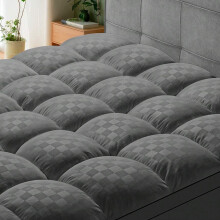 Surmatelas ultra moelleux et anti-douleur avec technologie rafraîchissante, poches profondes de 20 à 53 cm, garnissage luxueux en duvet